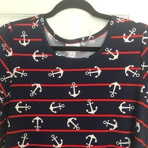 Lularoe Jessie Swing Dress 👗 Nautical Print